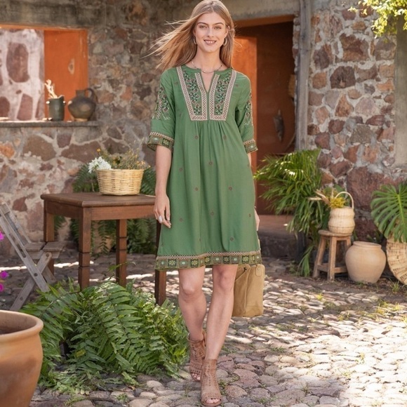 Sundance LUCIENNE DRESS Embroidered Floral Dress, size S - Picture 1 of 8